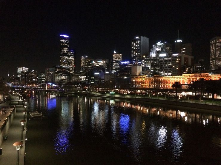 Un dia en Melbourne Melbourne-noche