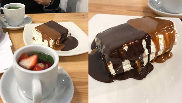 Pastel e infusiones