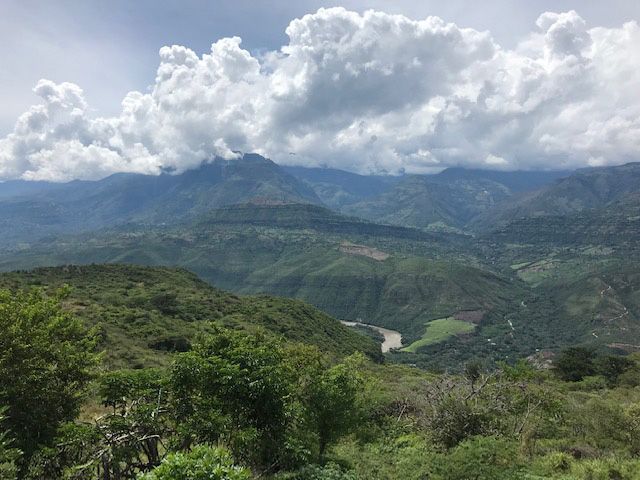 Vista del valle del río Suárez desde el mirador de Guane